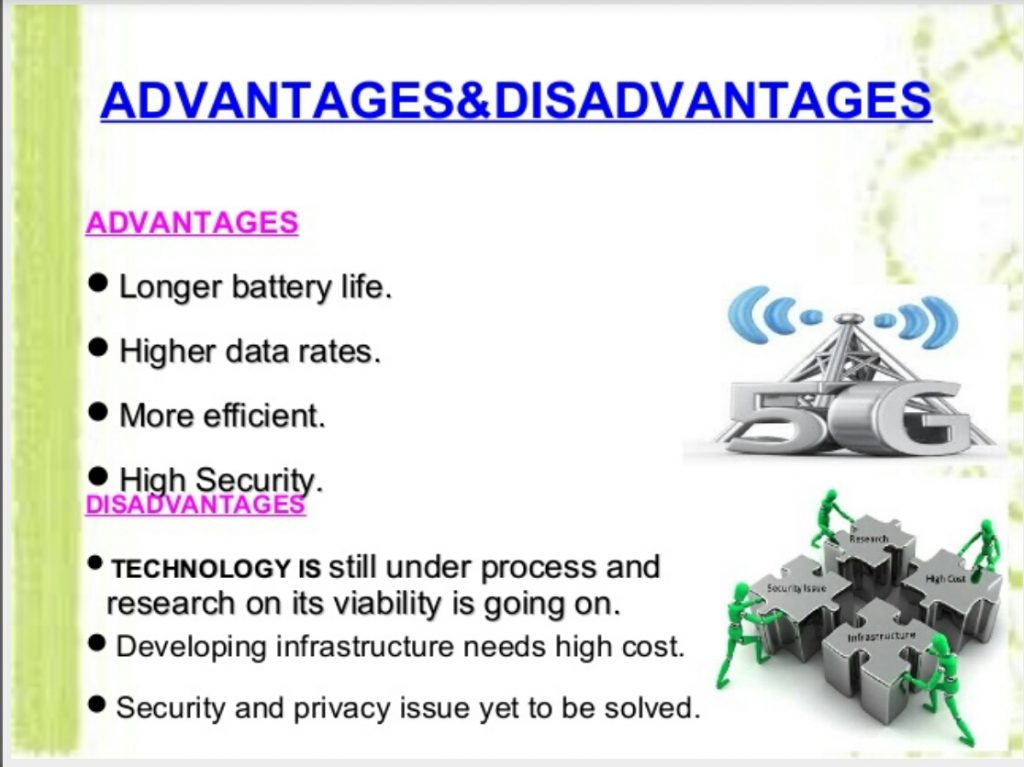 advantages and disadvantages of 5g