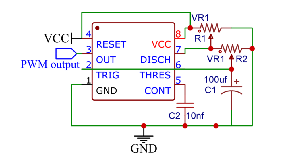 pwm using 555 timer