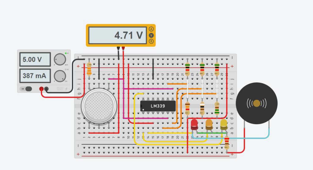 MQ2 gas sensor Circuit Diagram