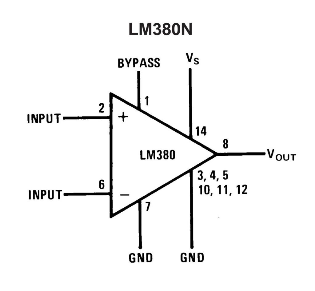 LM380 opamp diagram
