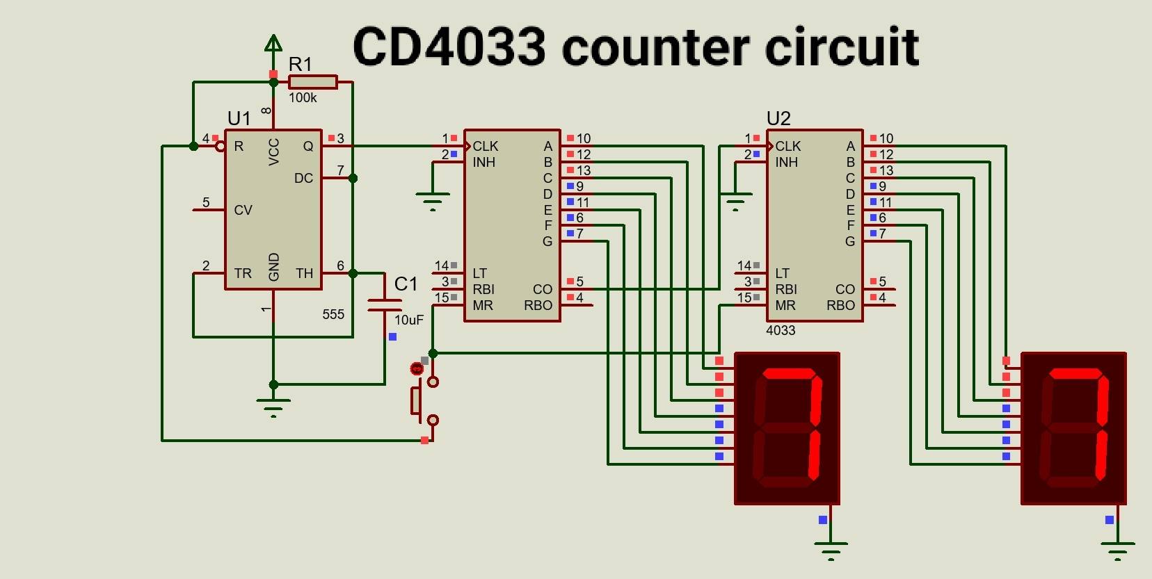CD4033 counter circuit