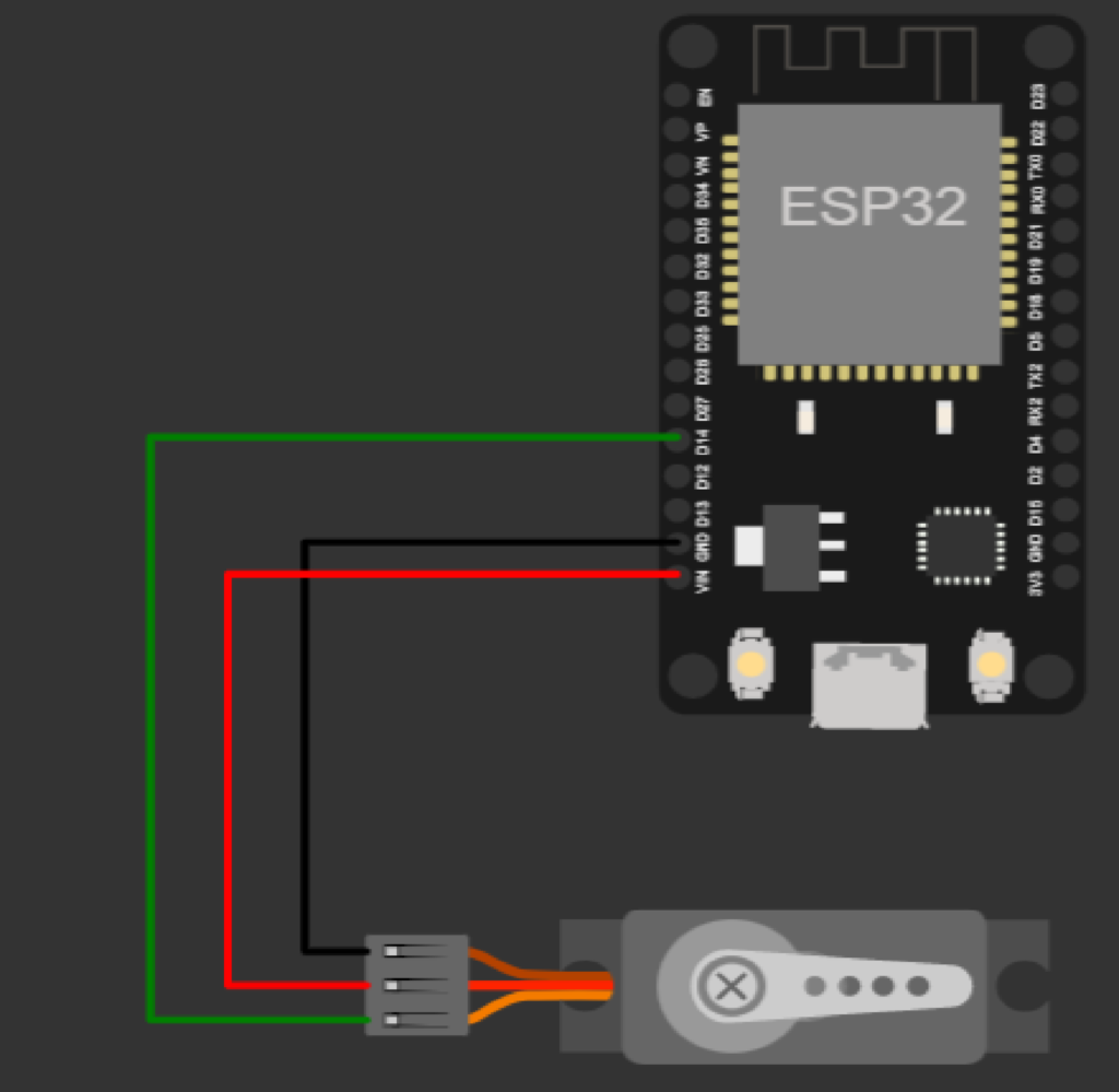 ESP32 with SG90 Servo Circuit