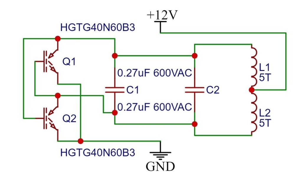 IGBT induction heater circuit