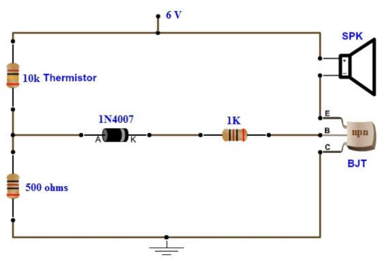 Fire detector using bc547