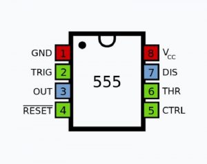 Pinout of 555 timer