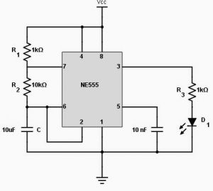 555 timer Astable mode