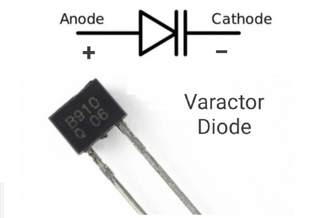Varactor diode symbol