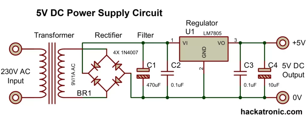 5 Volt Power Supply Circuit