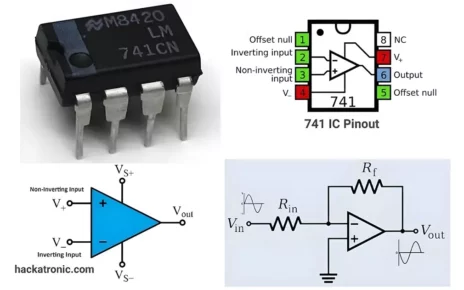 IC 741 Pin Diagram Working, ic 741 op amp