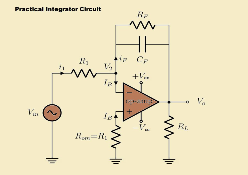 practical op amp integrator