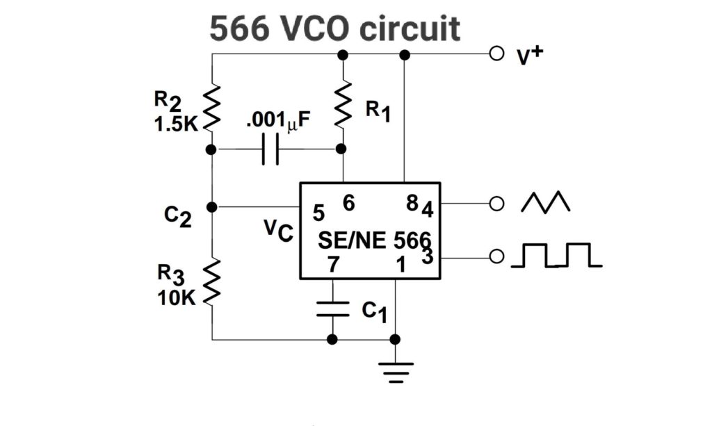 566 voltage controlled oscillator circuit