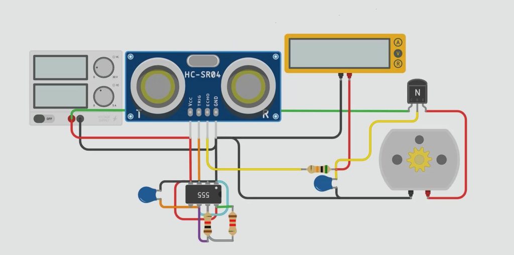 Ultrasonic sensor 555 timer