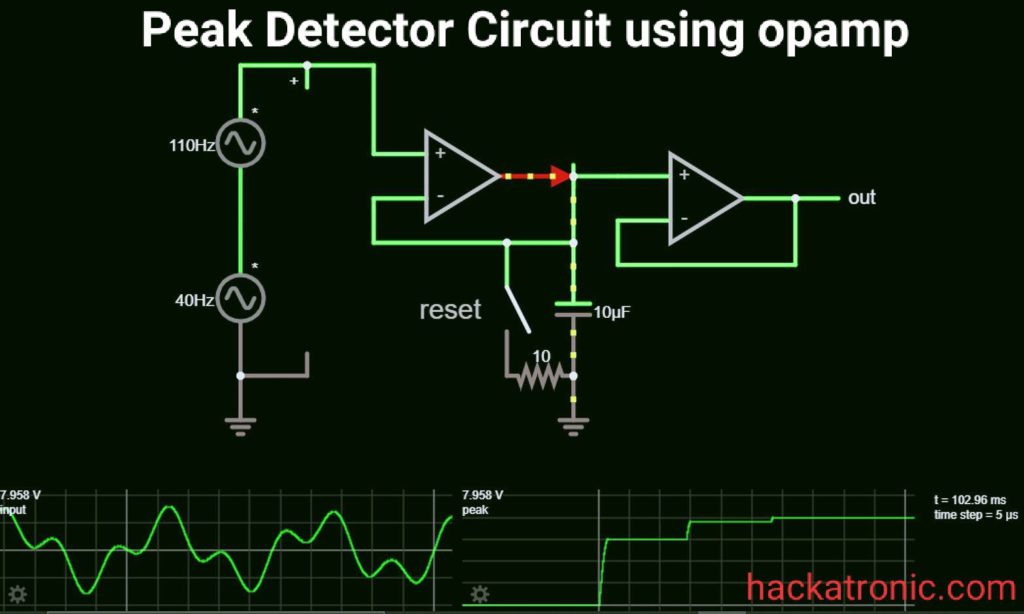 peak detector circuit using opamp
