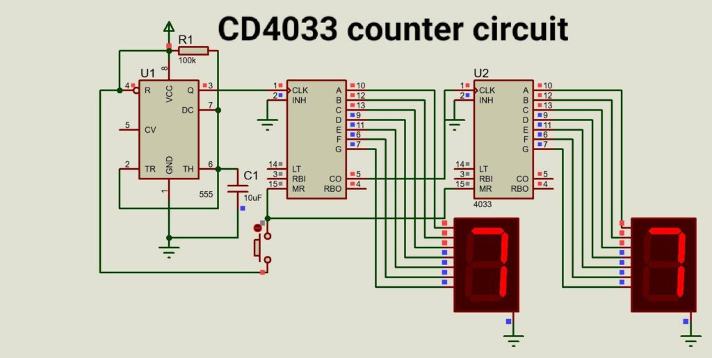 counter circuit diagram cd4033