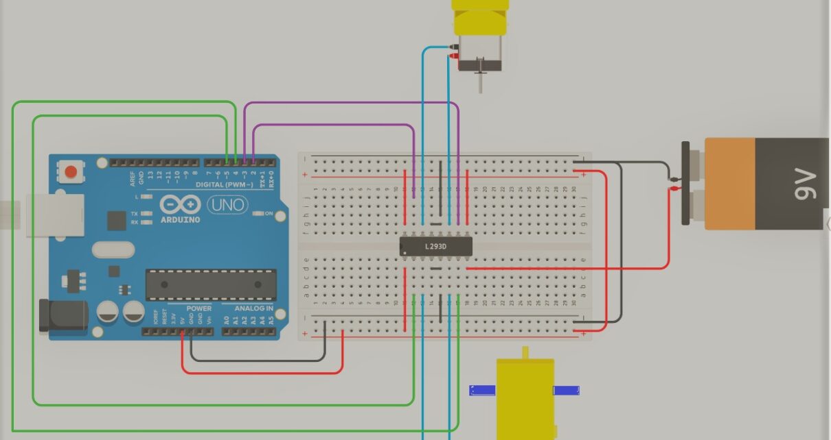 Interfacing of L293D with Arduino