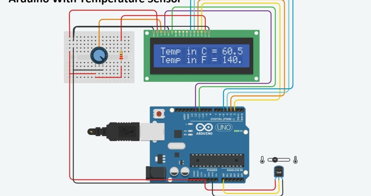 Arduino with temperature sensor