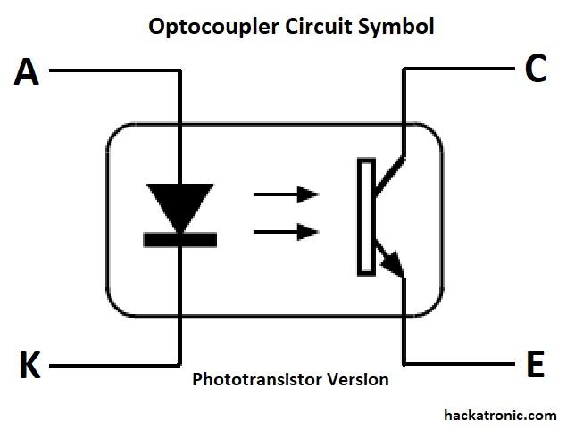 optocoupler circuit symbol