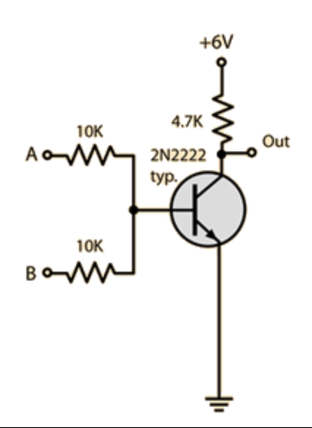 Register-Transistor Based NOR gate