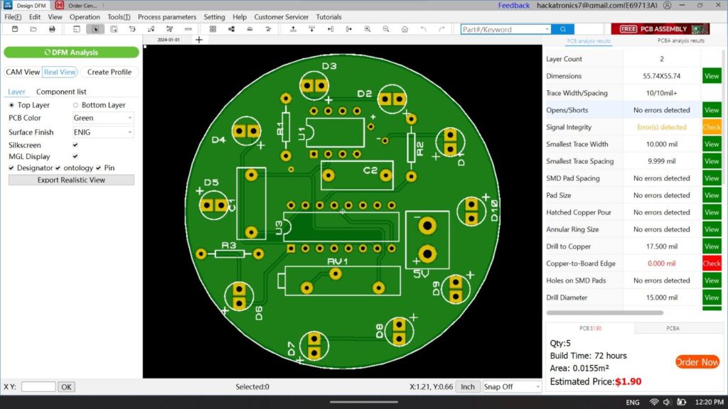 DFM tool analysis report