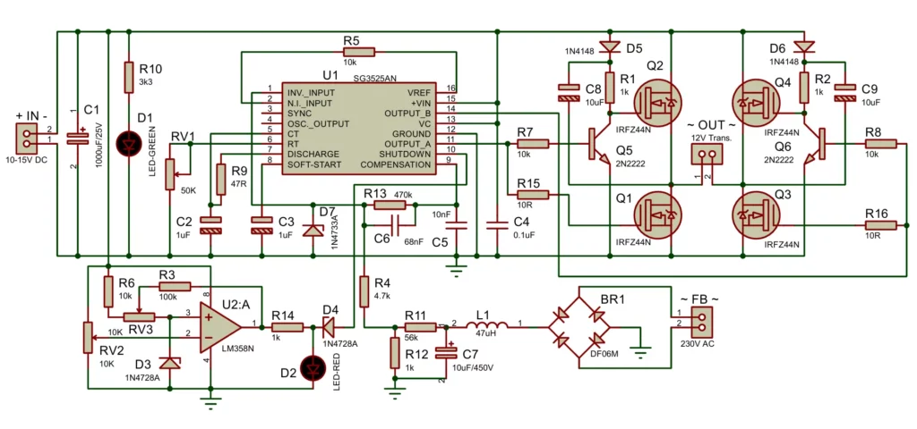 H Bridge Inverter Circuit Diagram