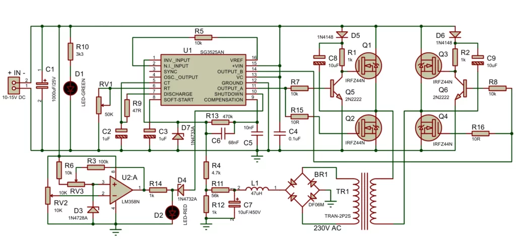 H Bridge Inverter Circuit Diagram