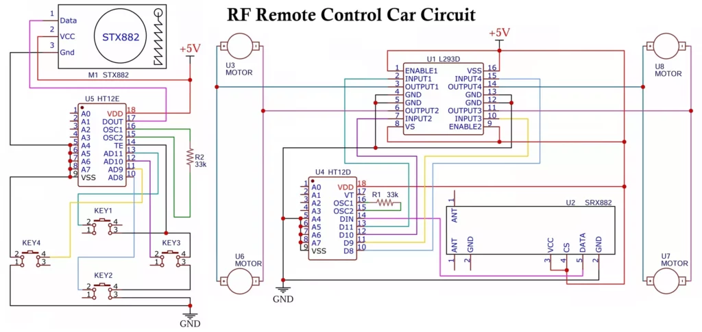 Remote Control Car Circuit
