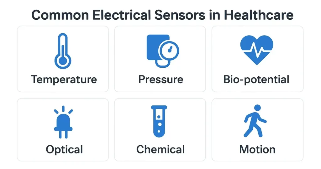 Common Electrical Sensors in Healthcare