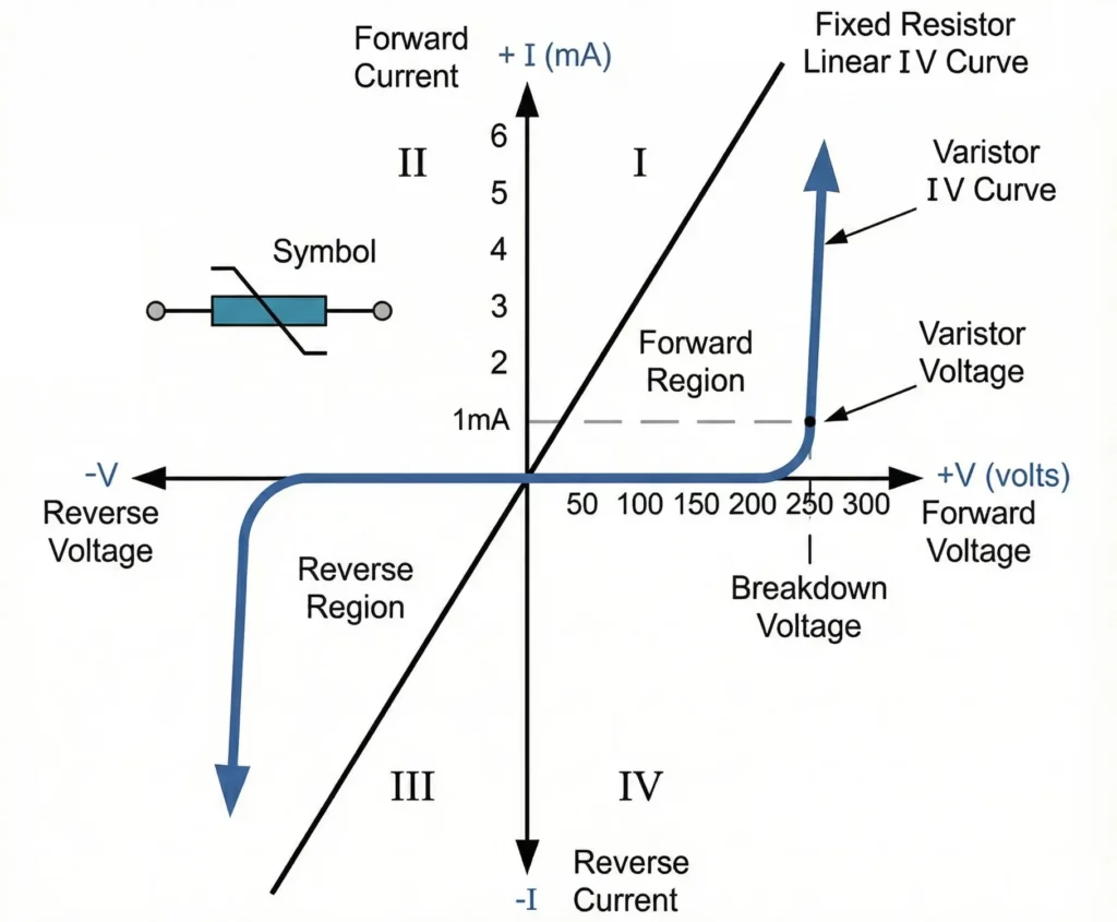 VI Characteristics of Varistor