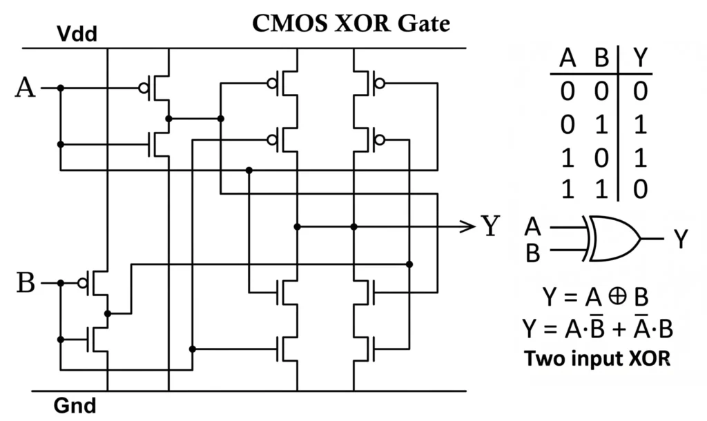 CMOS XOR Gate Circuit