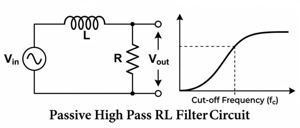 High Pass RL Filter Circuit