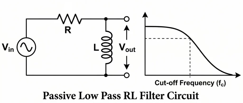 Low Pass RL Filter Circuit