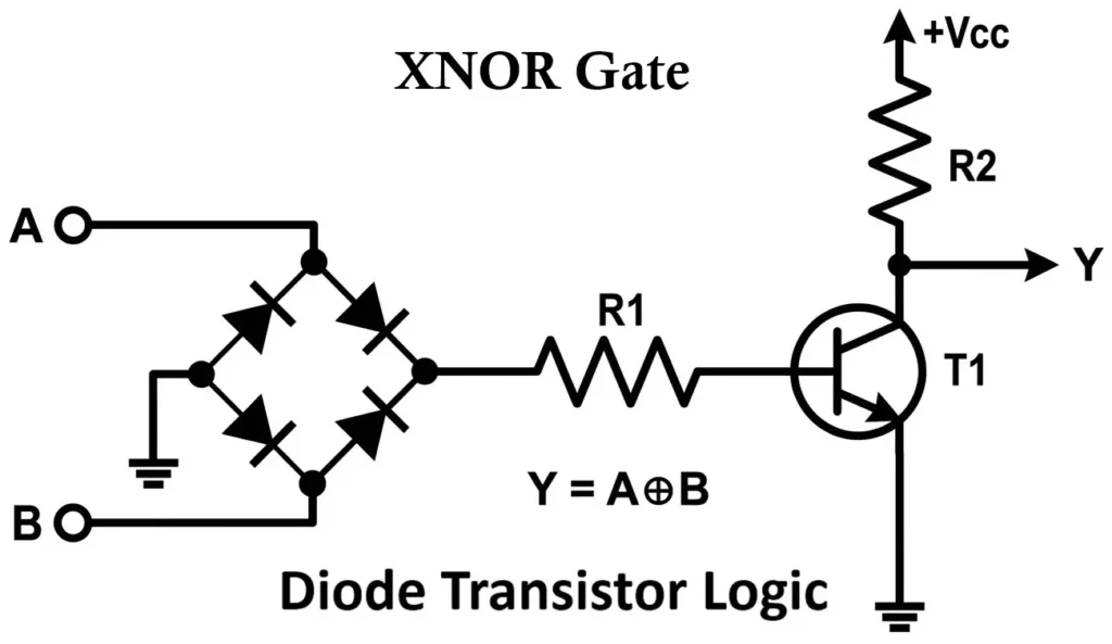 XNOR Gate Diode Transistor Logic Circuit