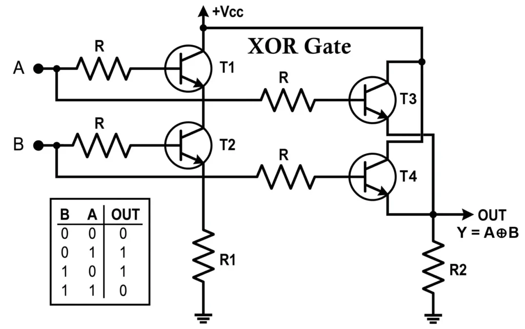 XOR Gate Transistor Logic Circuit